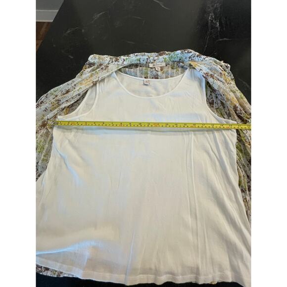 JM Collection 100% Cotton 2 piece button up and tee BOHO size 18 - Picture 11 of 15